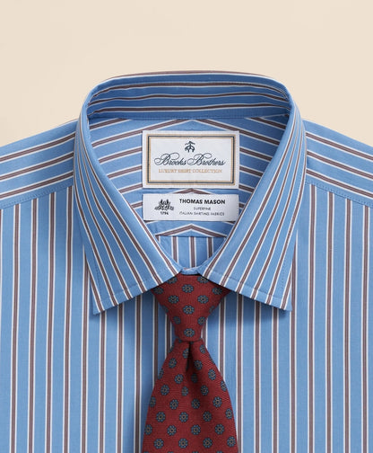 Brooks Brothers X Thomas Mason® Cotton English Collar, Stripe Dress Shirt | Brooks Brothers on sale