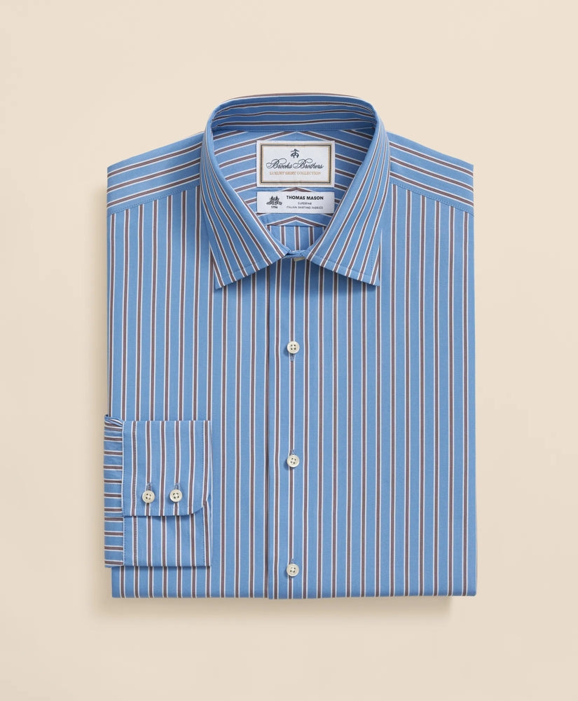 Brooks Brothers X Thomas Mason® Cotton English Collar, Stripe Dress Shirt | Brooks Brothers on sale