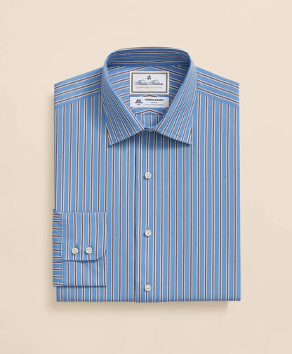 Brooks Brothers X Thomas Mason® Cotton English Collar, Stripe Dress Shirt | Brooks Brothers on sale