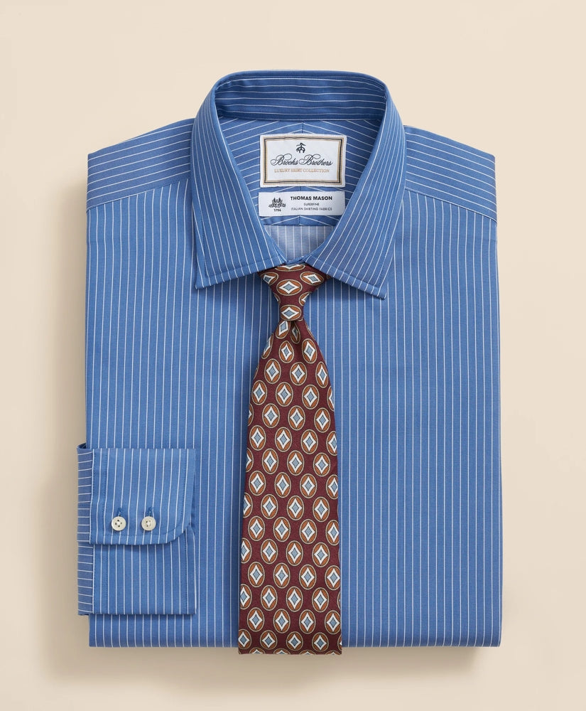 Brooks Brothers x Thomas Mason® Cotton Poplin Ainsley Collar, Striped Dress Shirt | Brooks Brothers discount