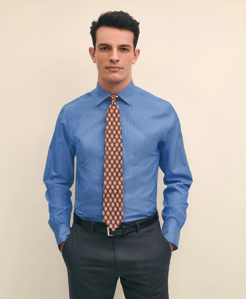 Brooks Brothers x Thomas Mason® Cotton Poplin Ainsley Collar, Striped Dress Shirt | Brooks Brothers discount
