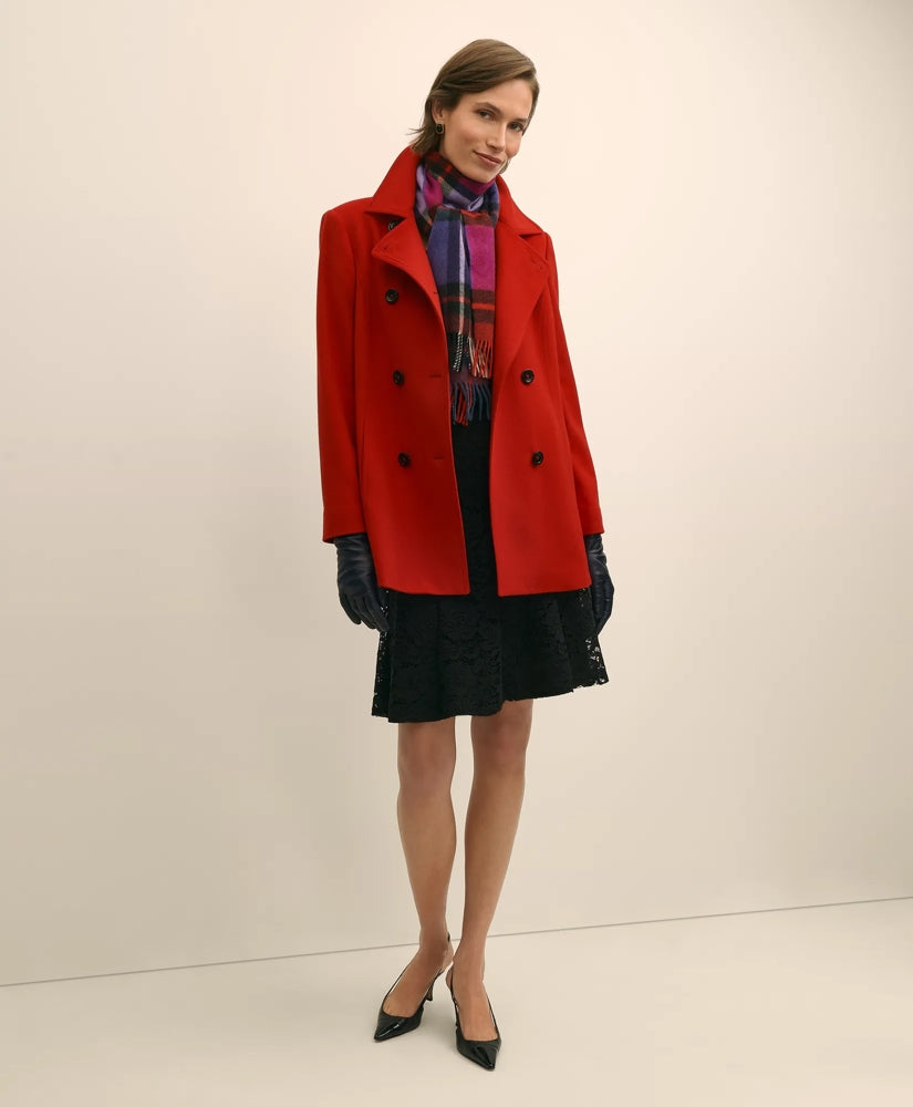 Brushed Wool Peacoat with Throat Latch | Brooks Brothers discount