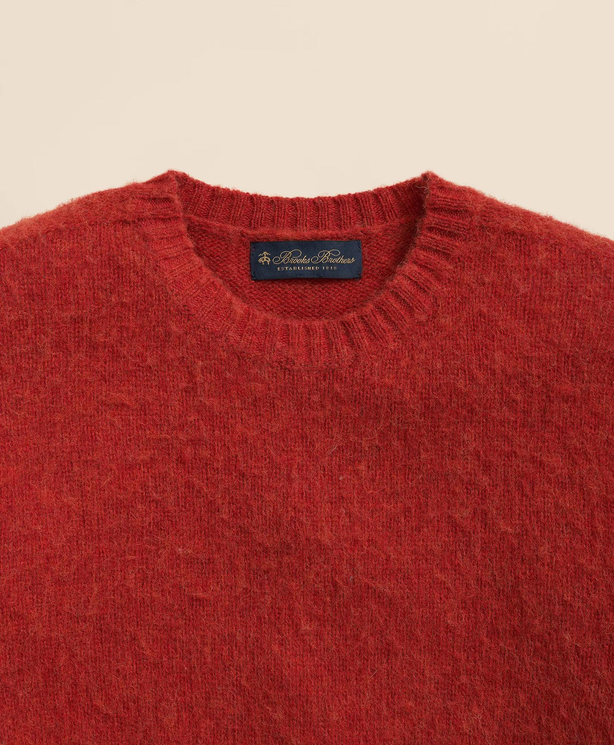 Brushed Wool Crewneck Sweater | Brooks Brothers sale