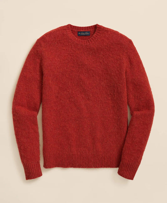 Brushed Wool Crewneck Sweater | Brooks Brothers sale