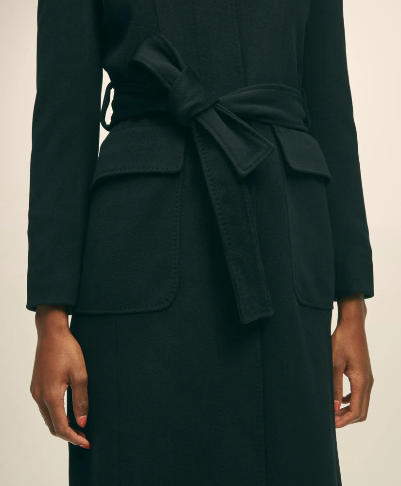 Brushed Wool Twill Wrap Coat | Brooks Brothers for sale