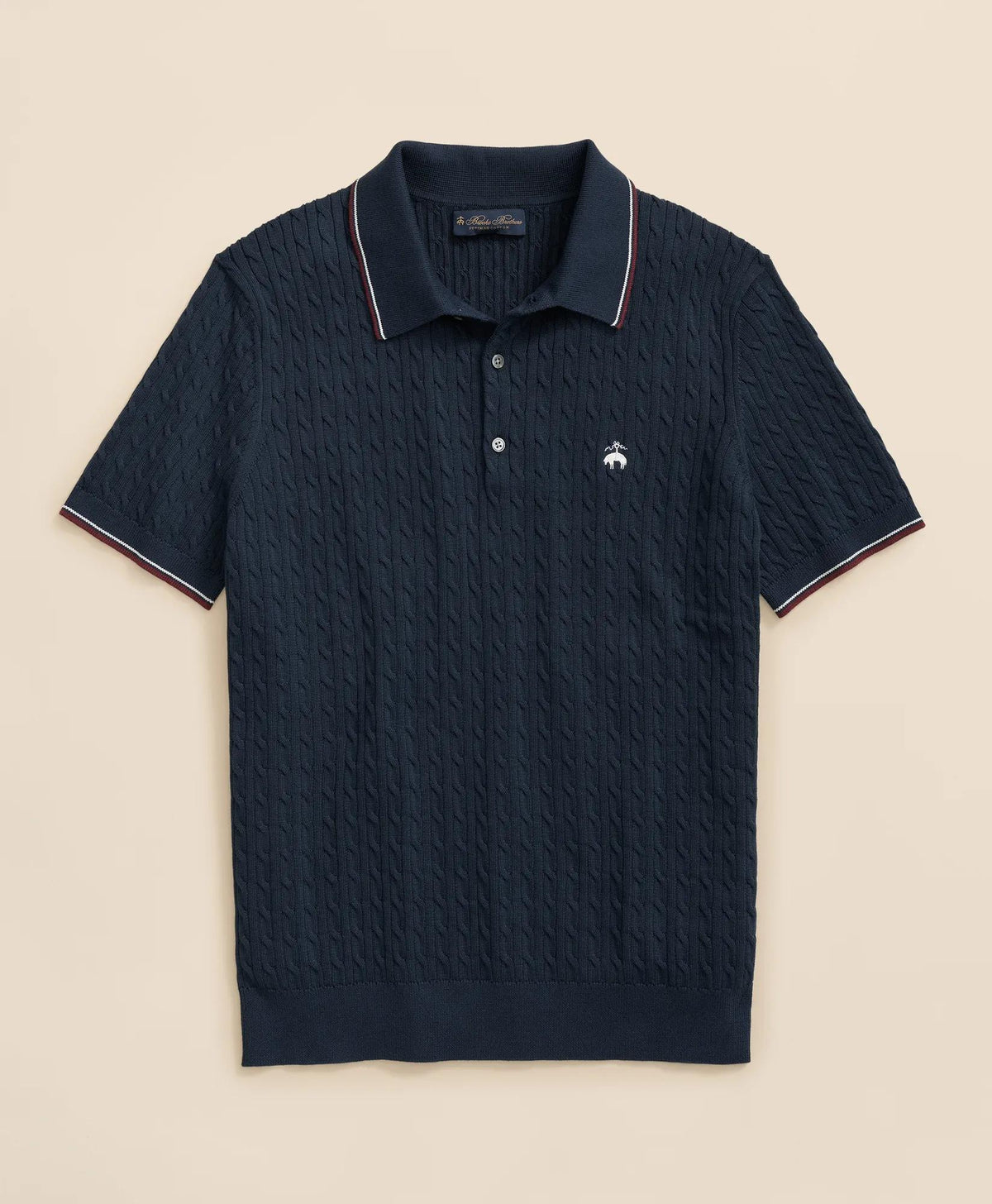 Cable Knit Archive Tennis Polo in Supima® Cotton | Brooks Brothers discount