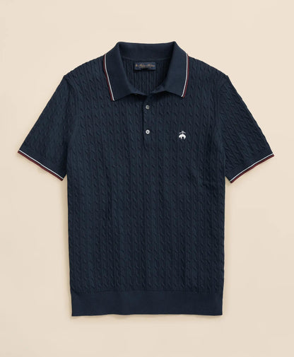 Cable Knit Archive Tennis Polo in Supima® Cotton | Brooks Brothers discount
