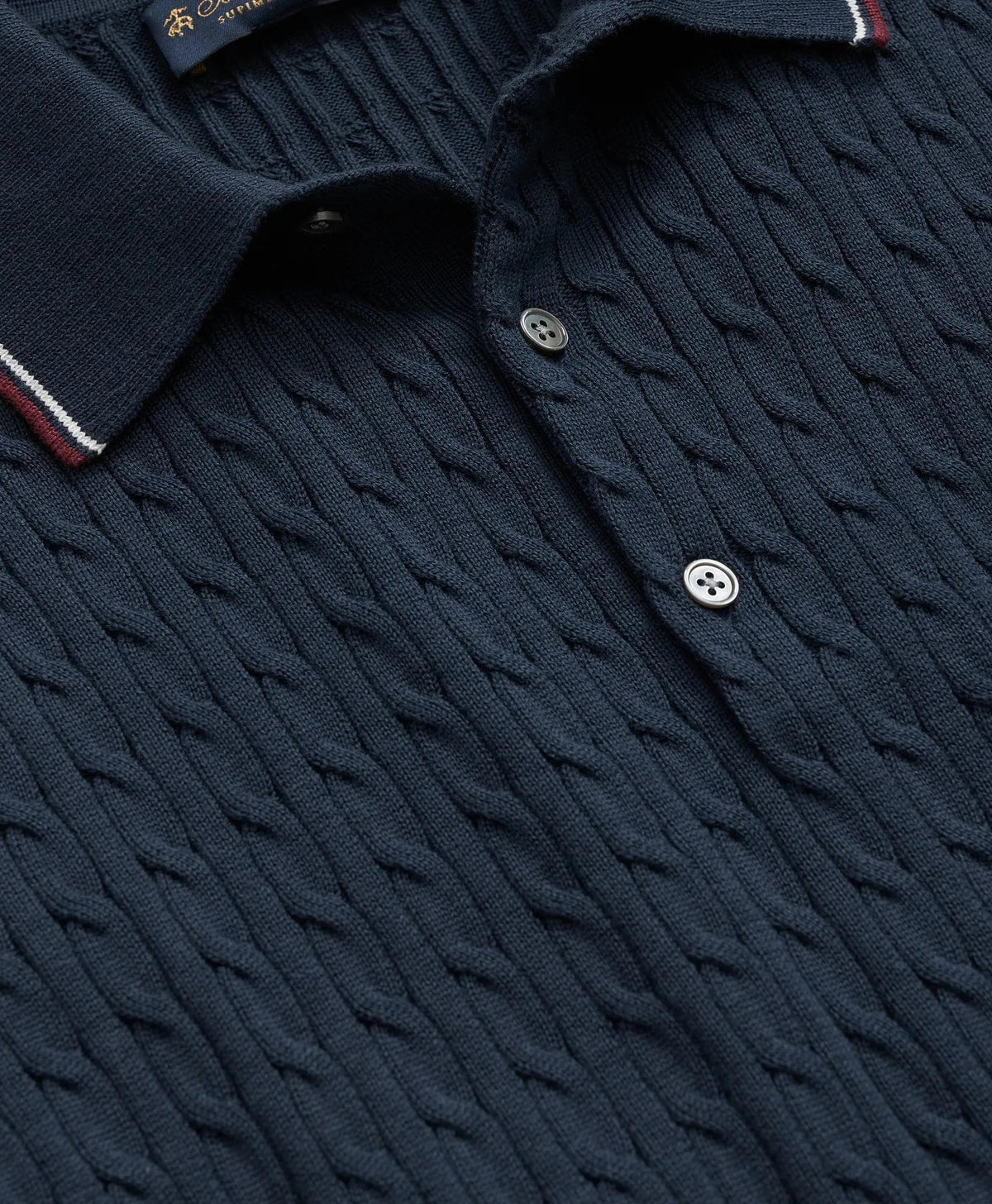 Cable Knit Archive Tennis Polo in Supima® Cotton | Brooks Brothers discount