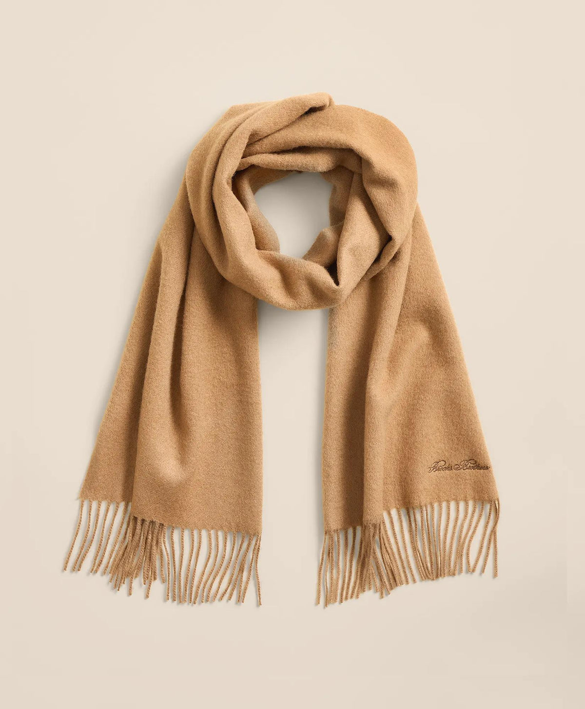 Camel Hair Fringed Scarf | Brooks Brothers outlet