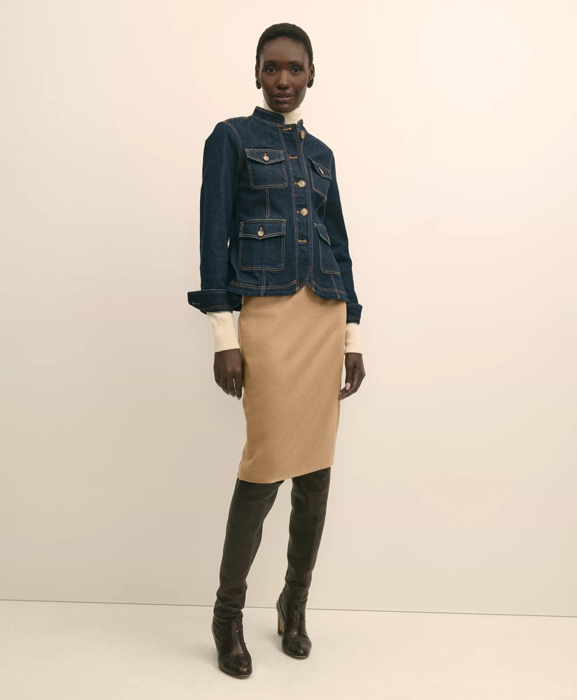 Camel Hair Pencil Skirt | Brooks Brothers discount