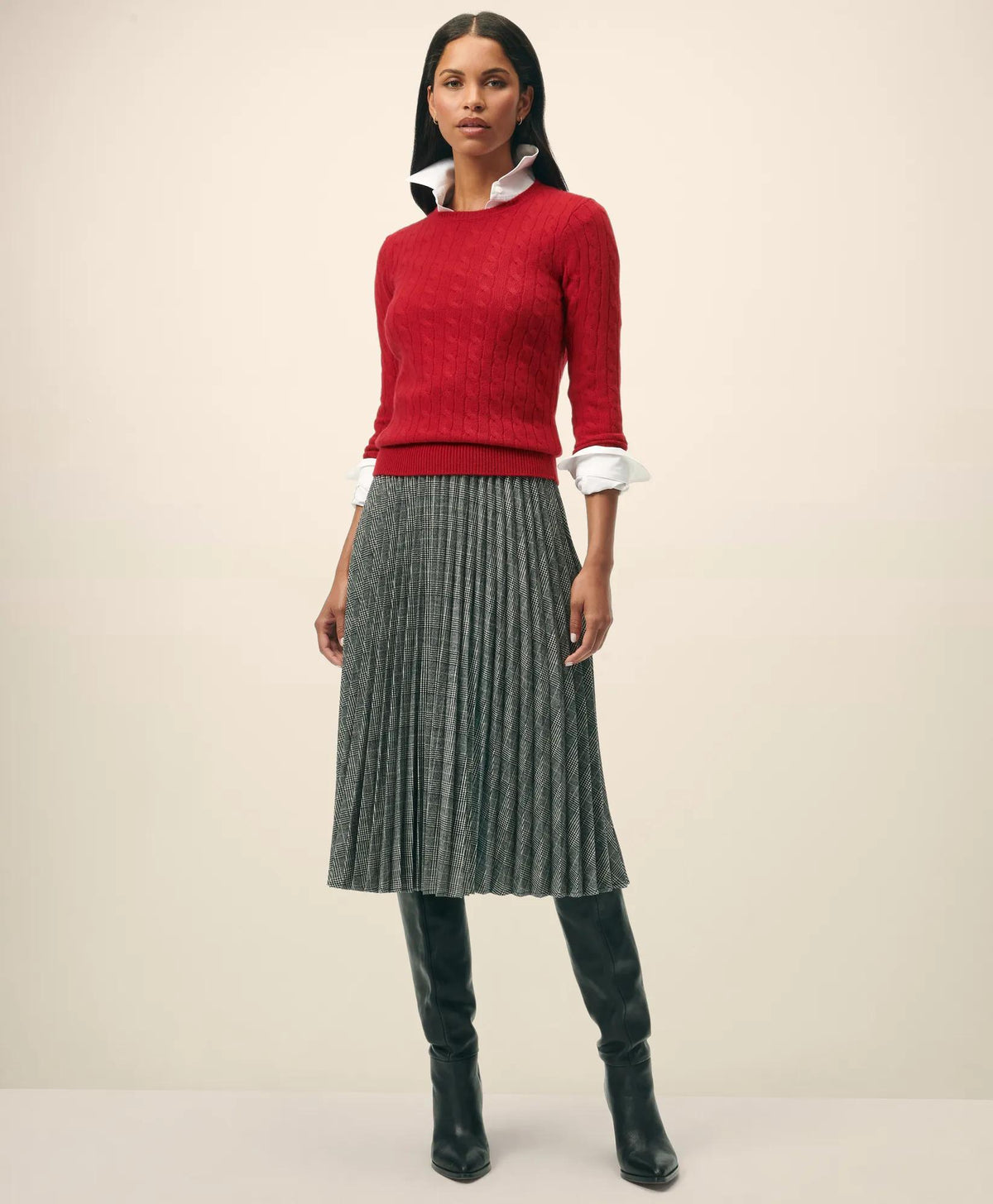 Cashmere Cable Crewneck Sweater | Brooks Brothers sale