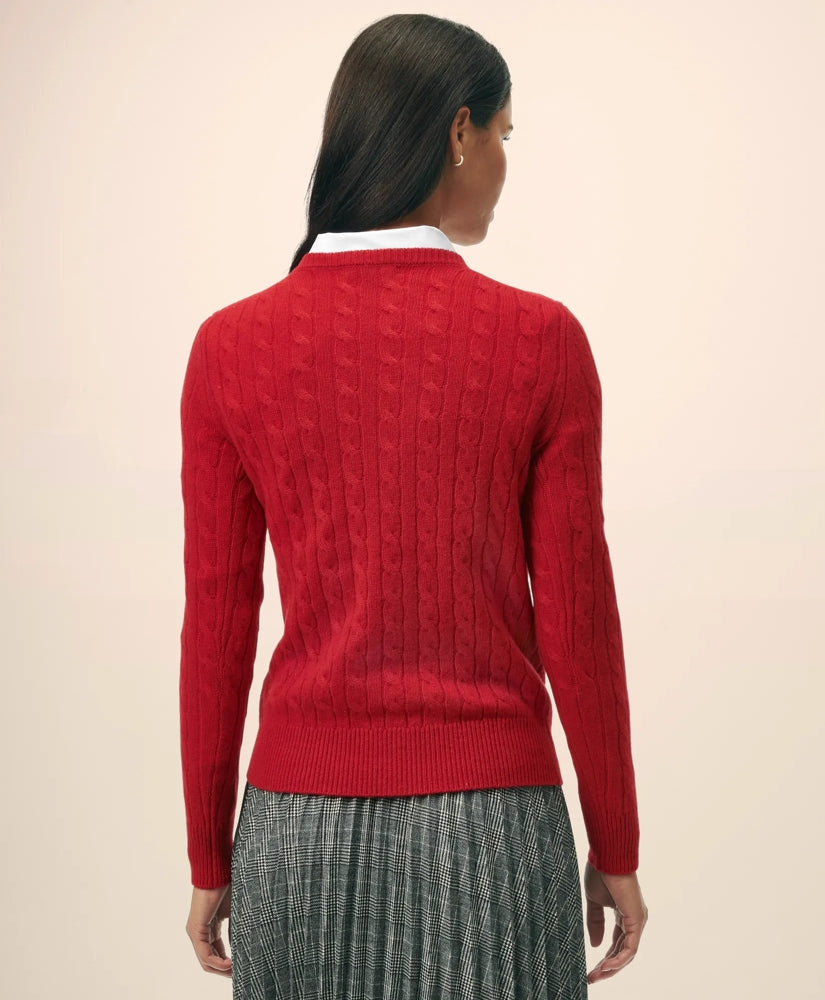 Cashmere Cable Crewneck Sweater | Brooks Brothers sale