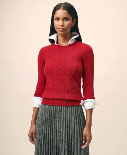 Cashmere Cable Crewneck Sweater | Brooks Brothers sale