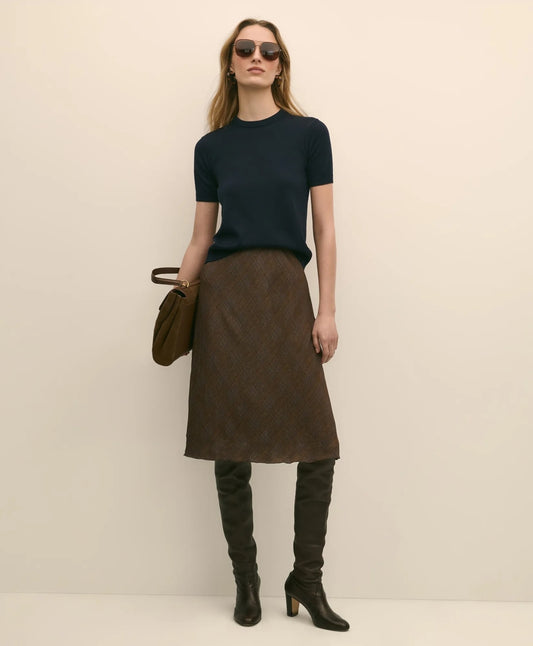 Chiffon Plaid Skirt | Brooks Brothers online shop