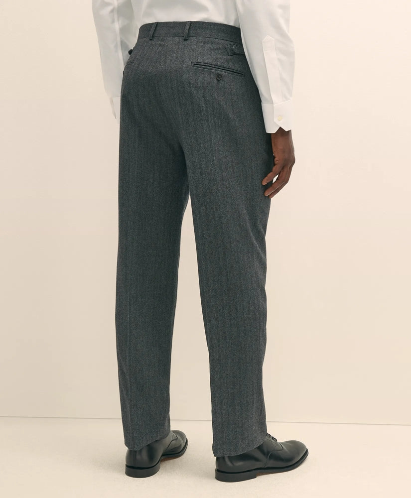 Classic Fit Cotton Herringbone Suit Pants | Brooks Brothers on sale