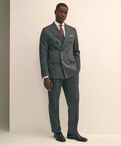 Classic Fit Cotton Herringbone Suit Pants | Brooks Brothers on sale