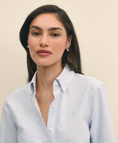 Classic-Fit Cotton Oxford Stripe Shirt | Brooks Brothers for sale