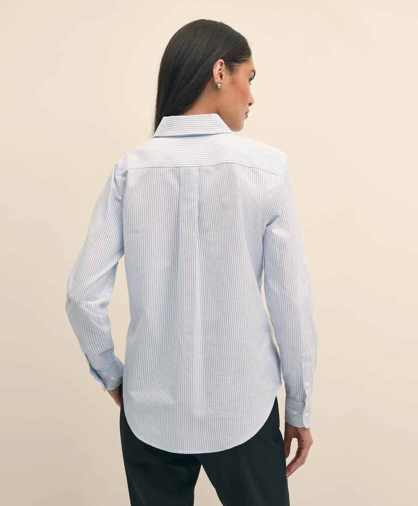 Classic-Fit Cotton Oxford Stripe Shirt | Brooks Brothers for sale
