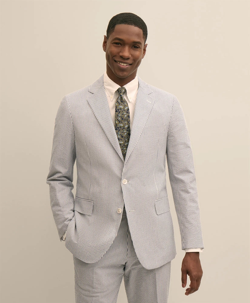 Classic Fit Cotton Seersucker 1818 Suit | Brooks Brothers online