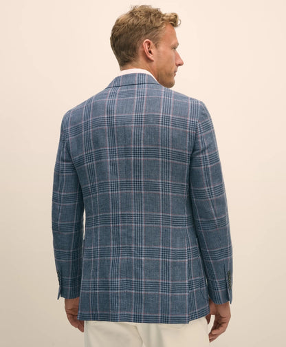 Classic Fit Linen-Silk-Cotton Check 1818 Sport Coat | Brooks Brothers online shop