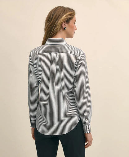 Classic Fit Stretch Supima® Cotton Non-Iron Bengal Stripe Dress Shirt | Brooks Brothers online shop