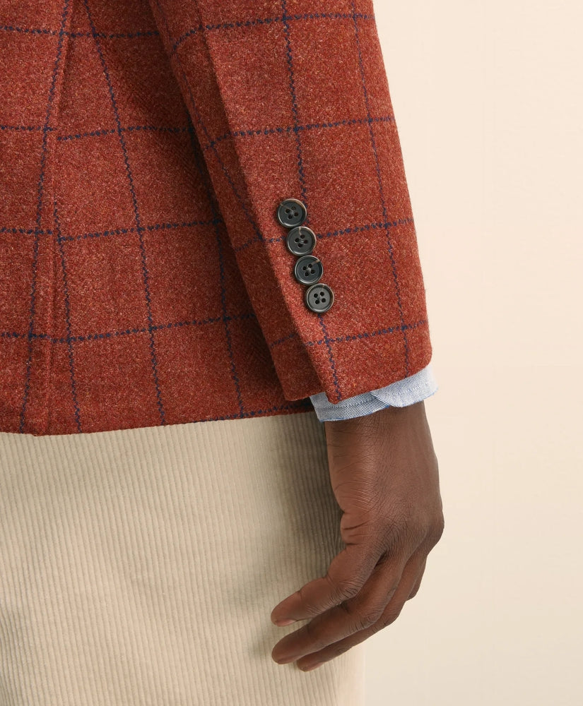 Classic Fit Wool-Cashmere Tweed Windowpane 1818 Sport Coat | Brooks Brothers sale