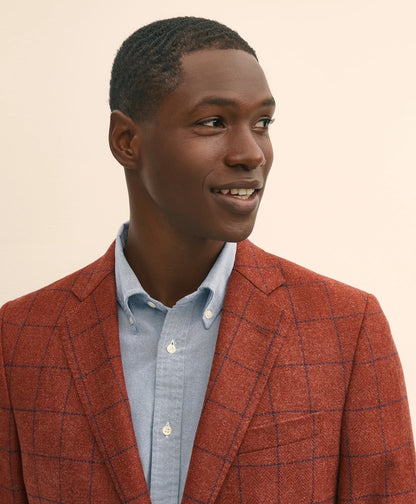 Classic Fit Wool-Cashmere Tweed Windowpane 1818 Sport Coat | Brooks Brothers sale