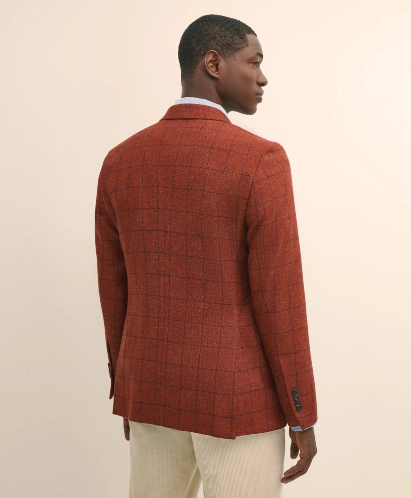 Classic Fit Wool-Cashmere Tweed Windowpane 1818 Sport Coat | Brooks Brothers sale