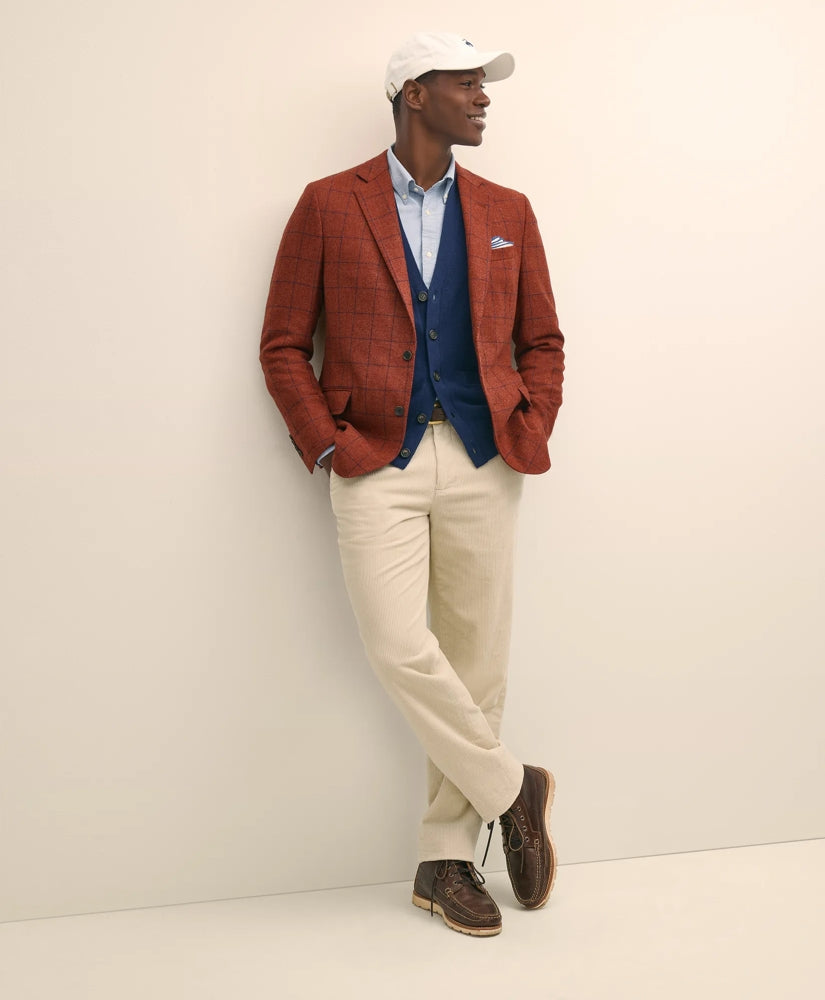 Classic Fit Wool-Cashmere Tweed Windowpane 1818 Sport Coat | Brooks Brothers sale