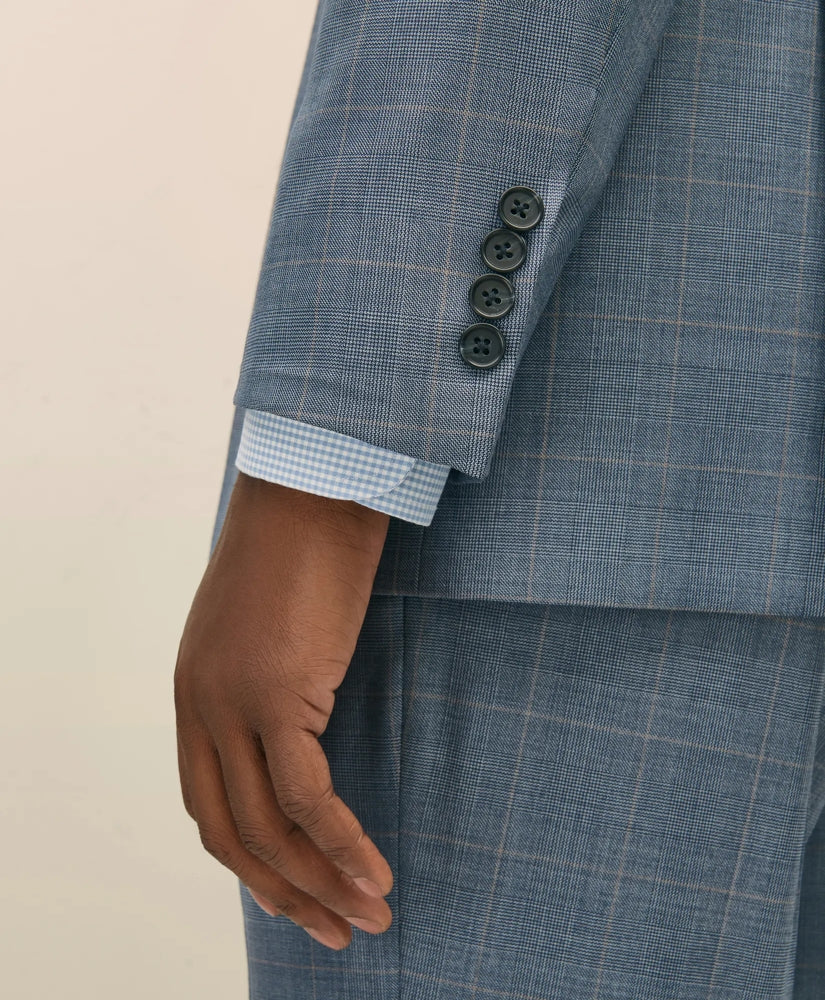 Classic Fit Wool Overcheck 1818 Suit | Brooks Brothers sale