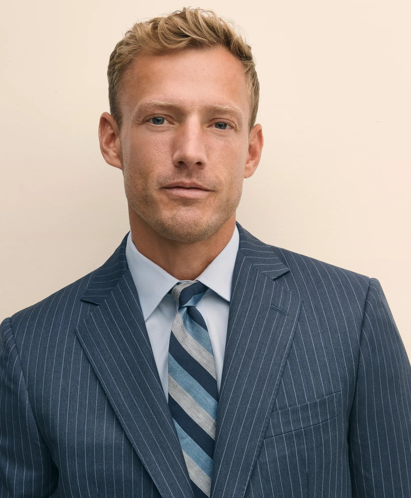 Classic Fit Wool Pinstripe 1818 Suit | Brooks Brothers on sale
