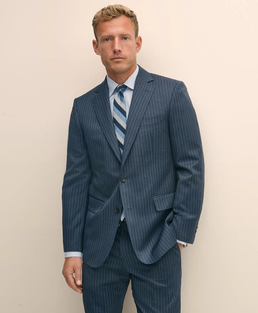 Classic Fit Wool Pinstripe 1818 Suit | Brooks Brothers on sale