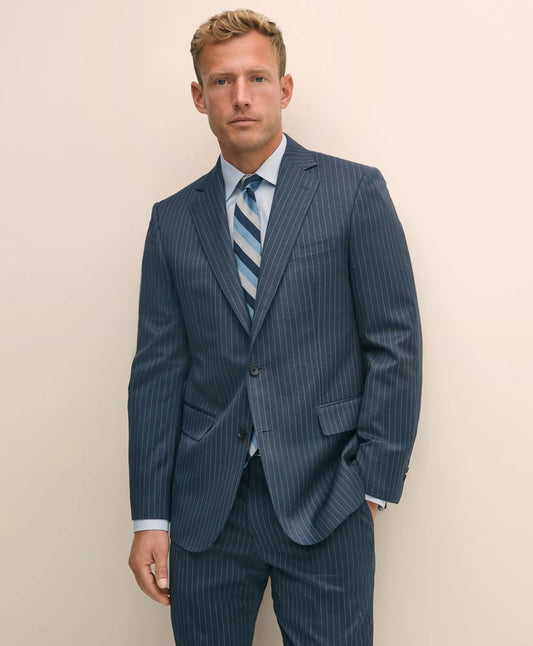 Classic Fit Wool Pinstripe 1818 Suit | Brooks Brothers on sale