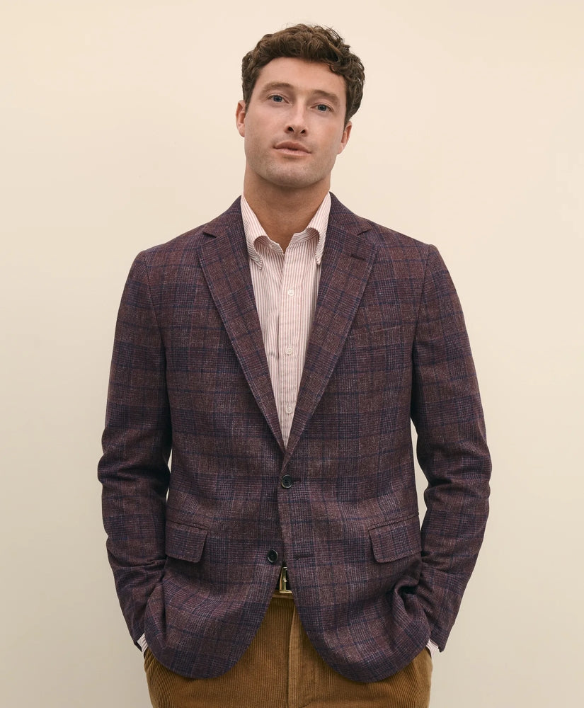 Classic Fit Wool Flannel Plaid Sport Coat | Brooks Brothers sale