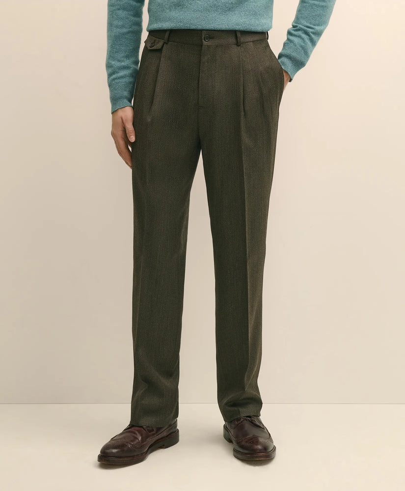 Classic Fit Wool Twill Dress Pants | Brooks Brothers on sale