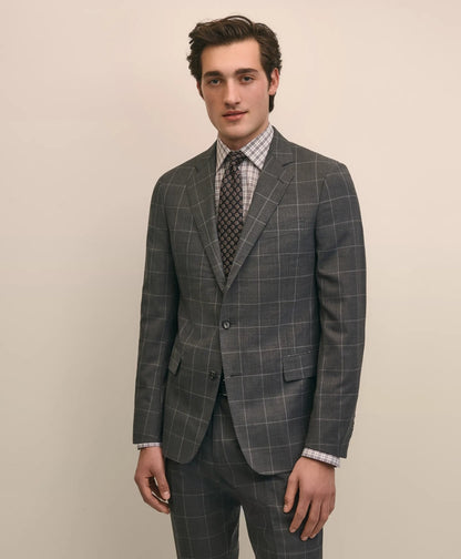 Classic Fit Wool Windowpane 1818 Suit | Brooks Brothers online shop