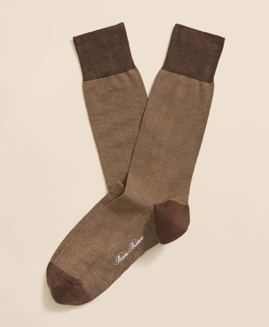 Cotton-Blend Birdseye Socks | Brooks Brothers on sale
