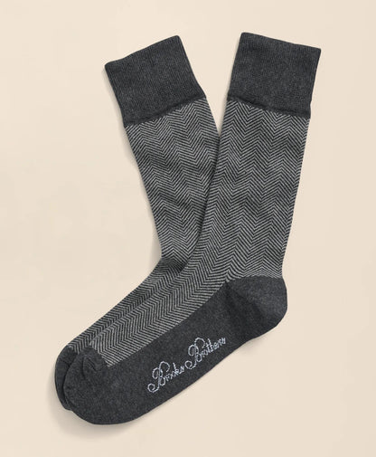 Cotton Blend Herringbone Socks | Brooks Brothers for sale