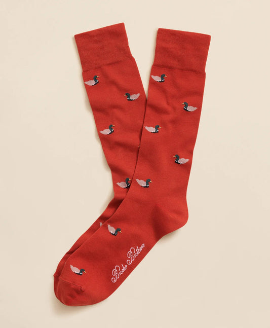 Cotton-Blend Mallard Socks | Brooks Brothers outlet