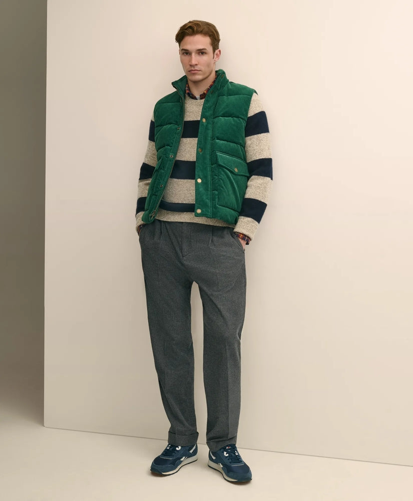 Cotton Blend Wide-Wale Puffer Vest | Brooks Brothers on sale