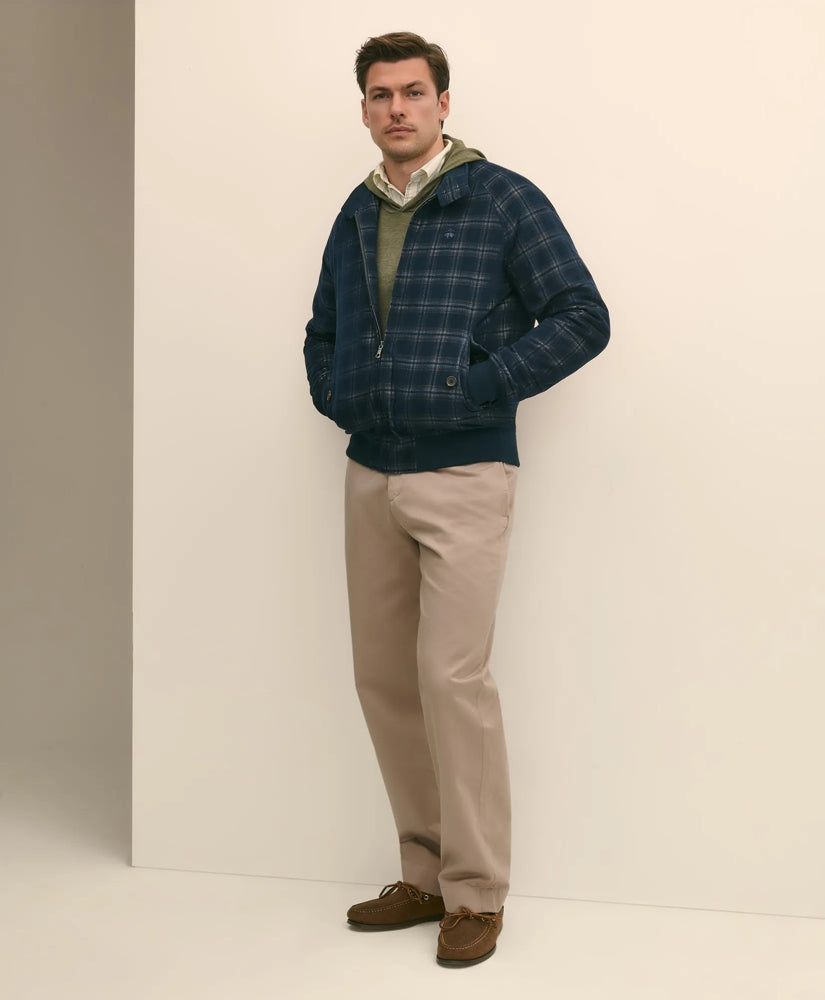 Cotton Bomber Jacket in Plaid Corduroy | Brooks Brothers online