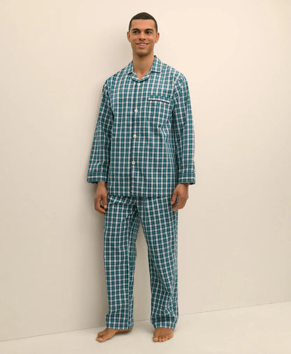 Cotton Broadcloth Plaid Pajamas | Brooks Brothers on sale