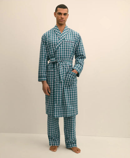 Cotton Broadcloth Plaid Robe | Brooks Brothers for sale