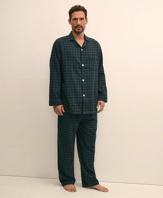 Cotton Flannel Tartan Pajamas | Brooks Brothers on sale