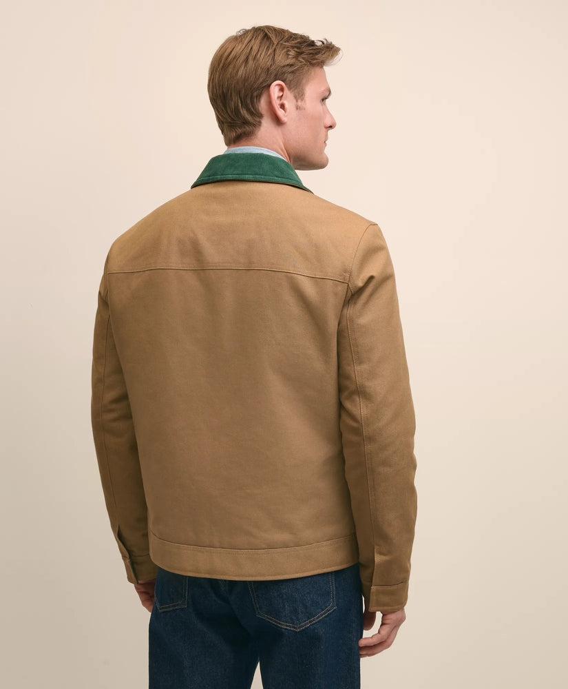 Cotton Canvas Water-Resistant Barn Jacket | Brooks Brothers sale