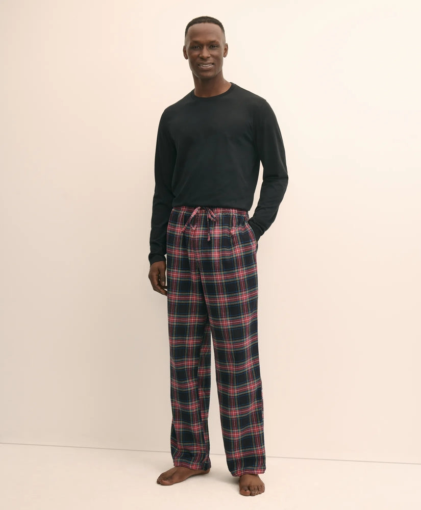 Cotton Flannel Plaid Lounge Pants | Brooks Brothers outlet