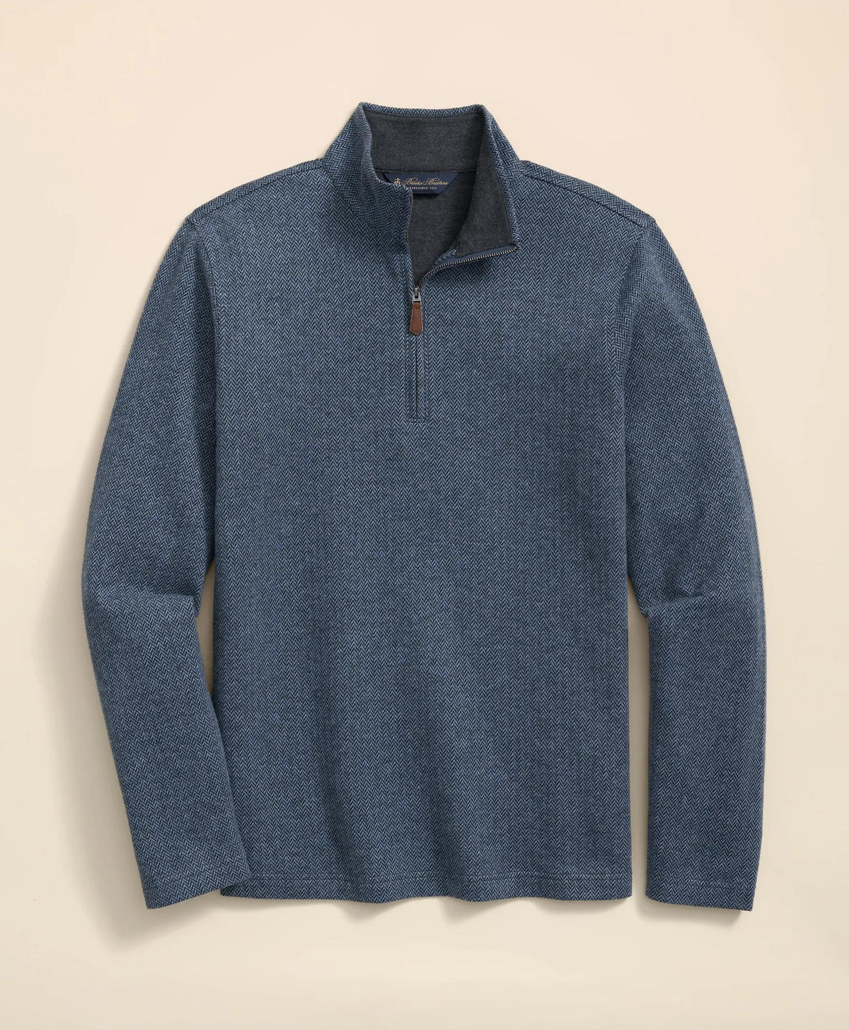 Cotton Herringbone Quarter-Zip | Brooks Brothers online