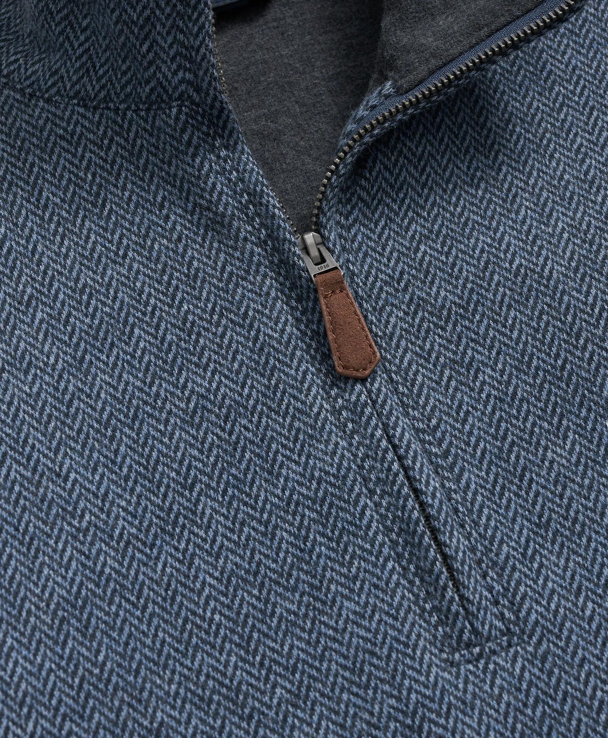Cotton Herringbone Quarter-Zip | Brooks Brothers online
