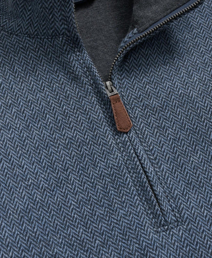 Cotton Herringbone Quarter-Zip | Brooks Brothers online