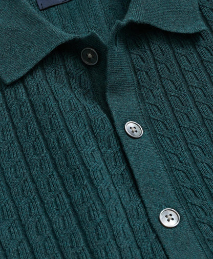 Cotton Mini-Cable Polo Cardigan | Brooks Brothers sale
